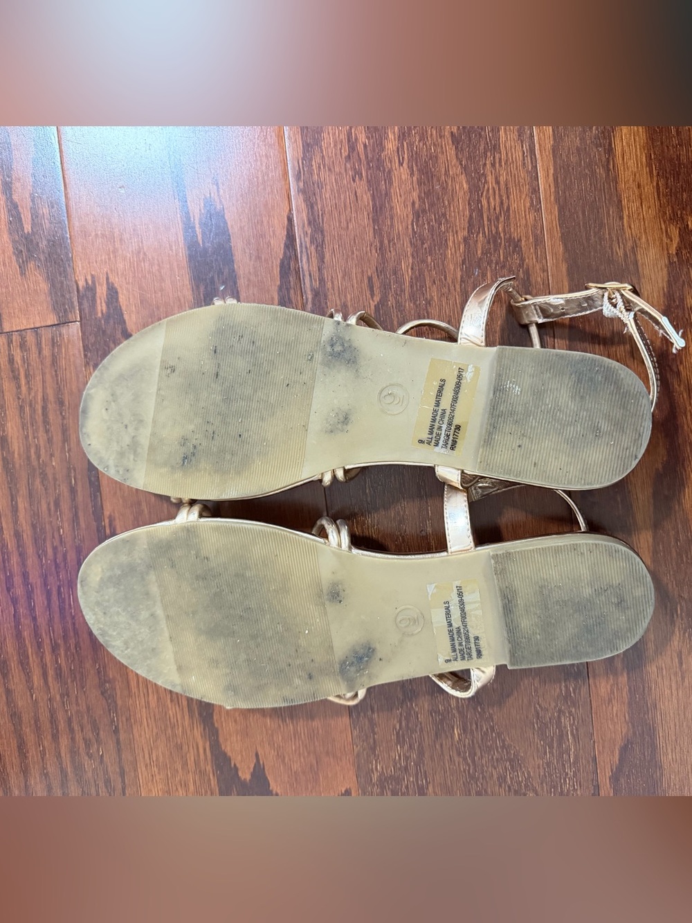 Merona Rose Gold Strappy Flat Sandal - Picture 3 of 4